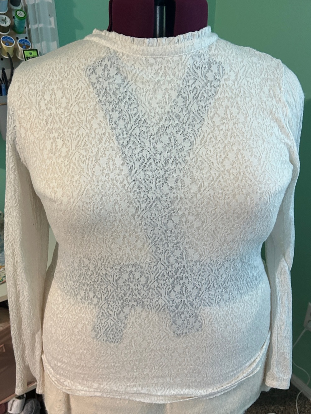 Cotton High Neck Blouse
